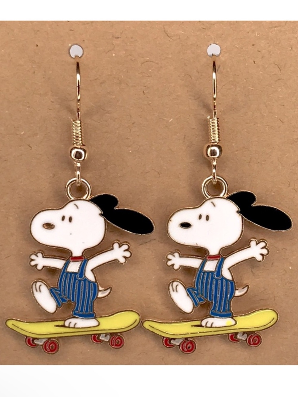 Snoopy Skateboard Earrings Fashion Jewelry